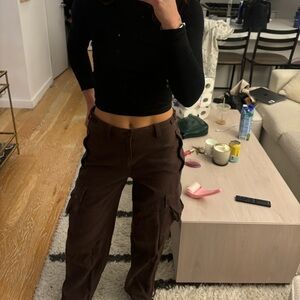 TNA Dark Chocolate Utility Cargo Pants
